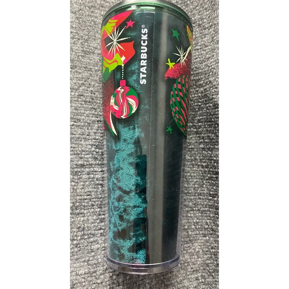 Starbucks 2023 Tumbler Holidays Christmas‎ Silicone Bow Straw Topper 24oz Venti
